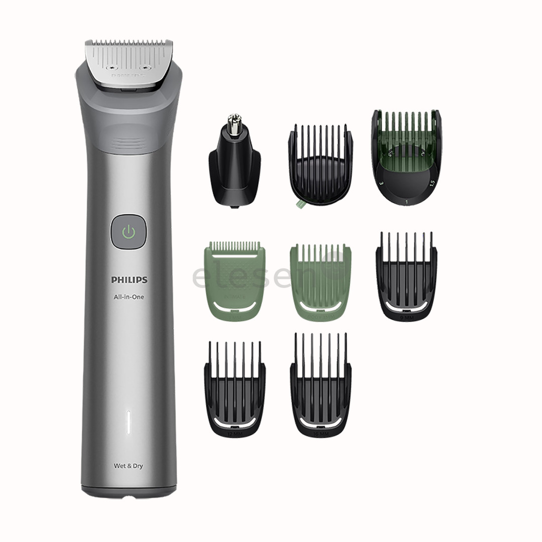 Philips All-in-One Trimmer 5000 Series, 10 в 1, серый - Мультитриммер