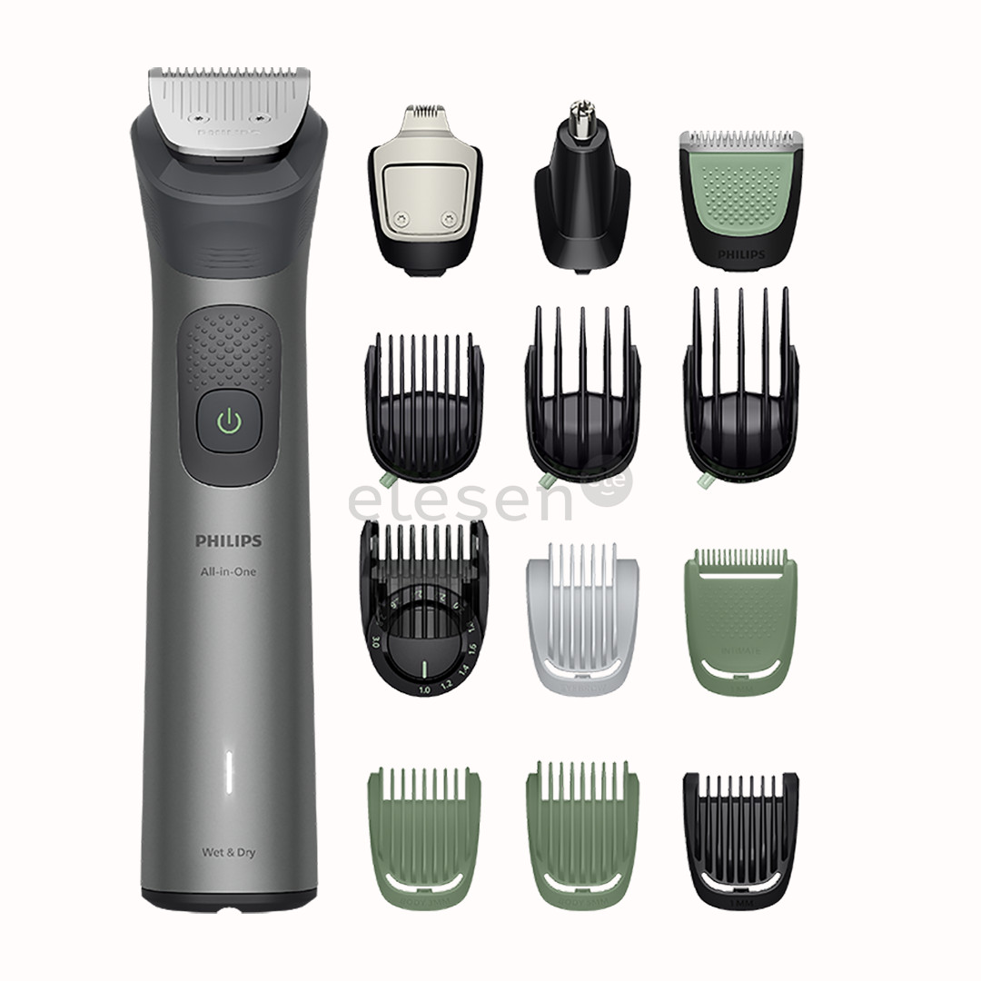 Philips All-in-One Trimmer 7000 Series, Wet & Dry, 15 в 1, серый - Мультитриммер