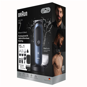 Braun All-in-One, Series 7, 15 в 1, темно-синий - Мультитриммеp
