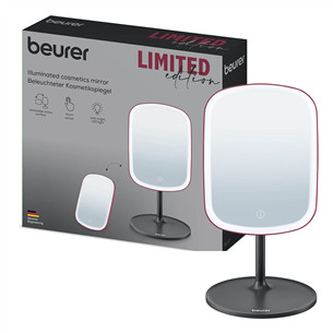 Beurer BS 47 Limited Edition, juodas/raudonas - Kosmetinis veidrodis su apšvietimu