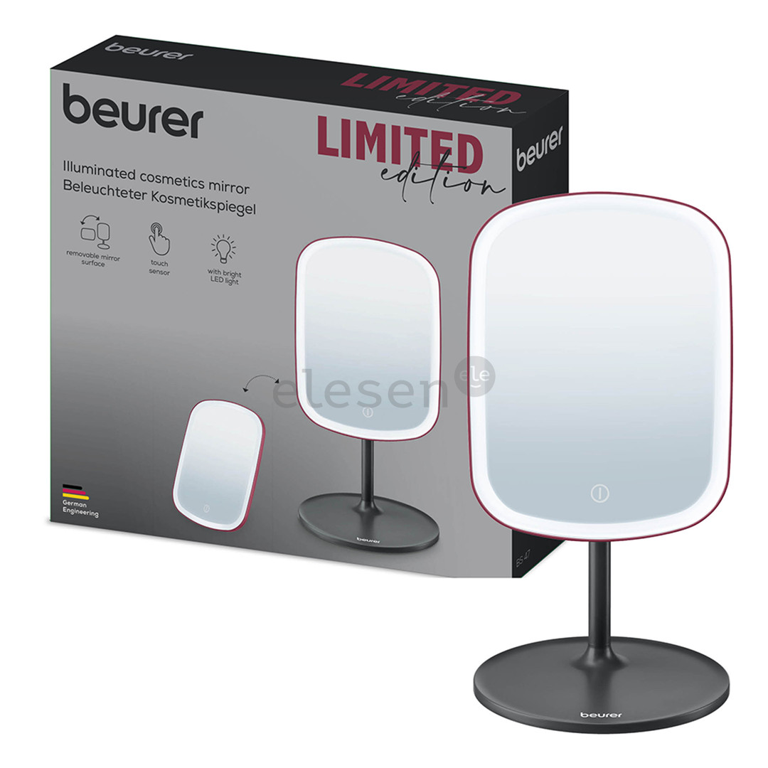 Beurer BS 47 Limited Edition, juodas/raudonas - Kosmetinis veidrodis su apšvietimu