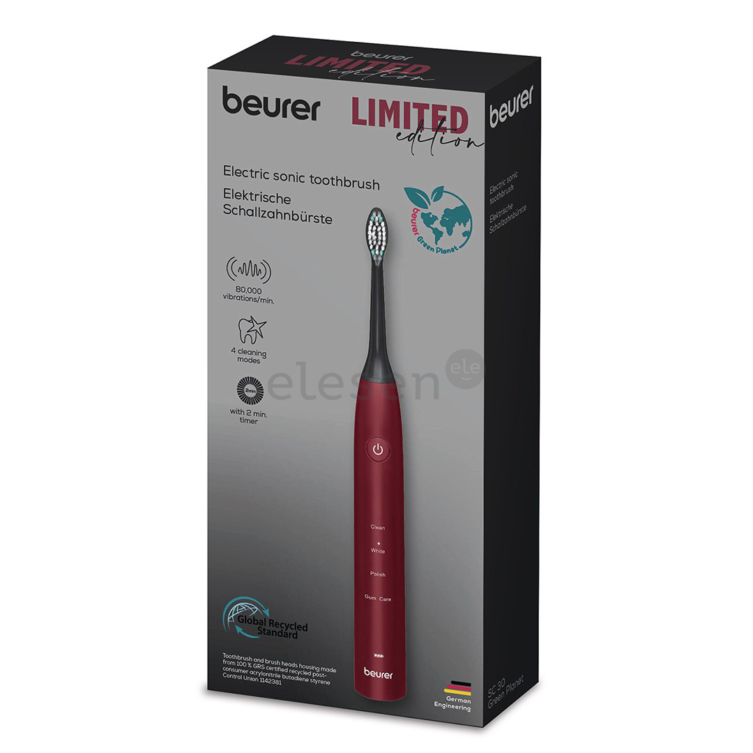 Beurer SC 30 Limited Edition, black/red - Electric Sonic toothbrush