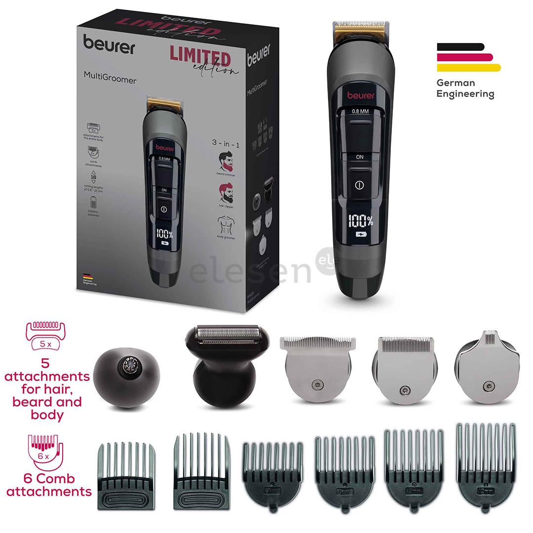 Beurer MN9X Limited Edition, black/grey - Multi groomer