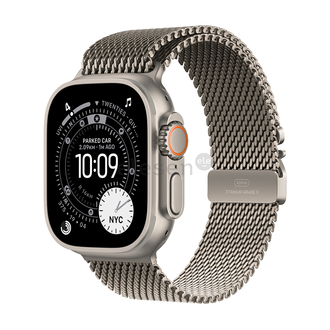 Apple Titanium Milanese Loop, 49 мм, L, нерж. сталь - Ремешок для часов