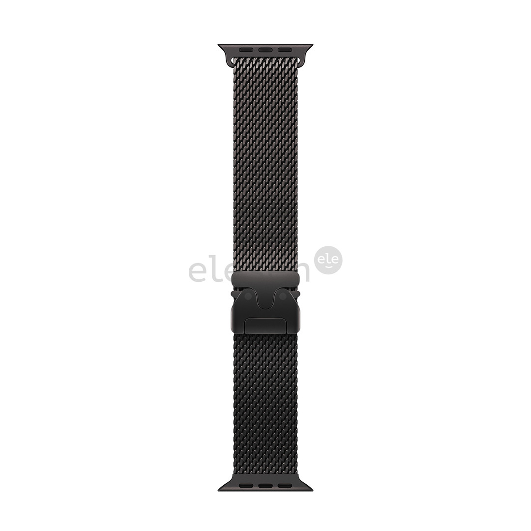 Apple Titanium Milanese Loop, 49 mm, L, black - Watch band