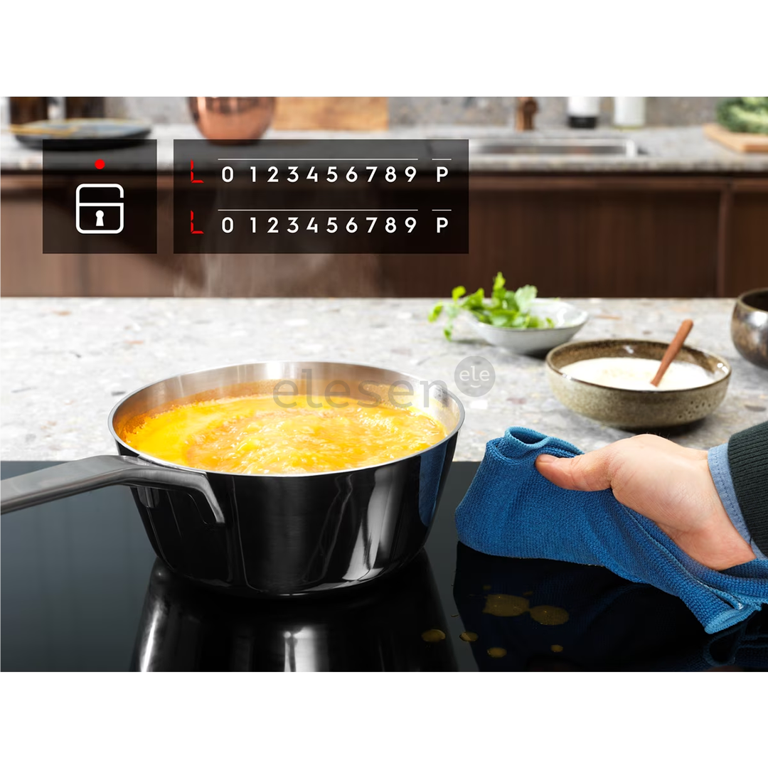 Electrolux, EcoTimer, plotis 59 cm, berėmė, balta - Įmontuojama indukcinė kaitlentė