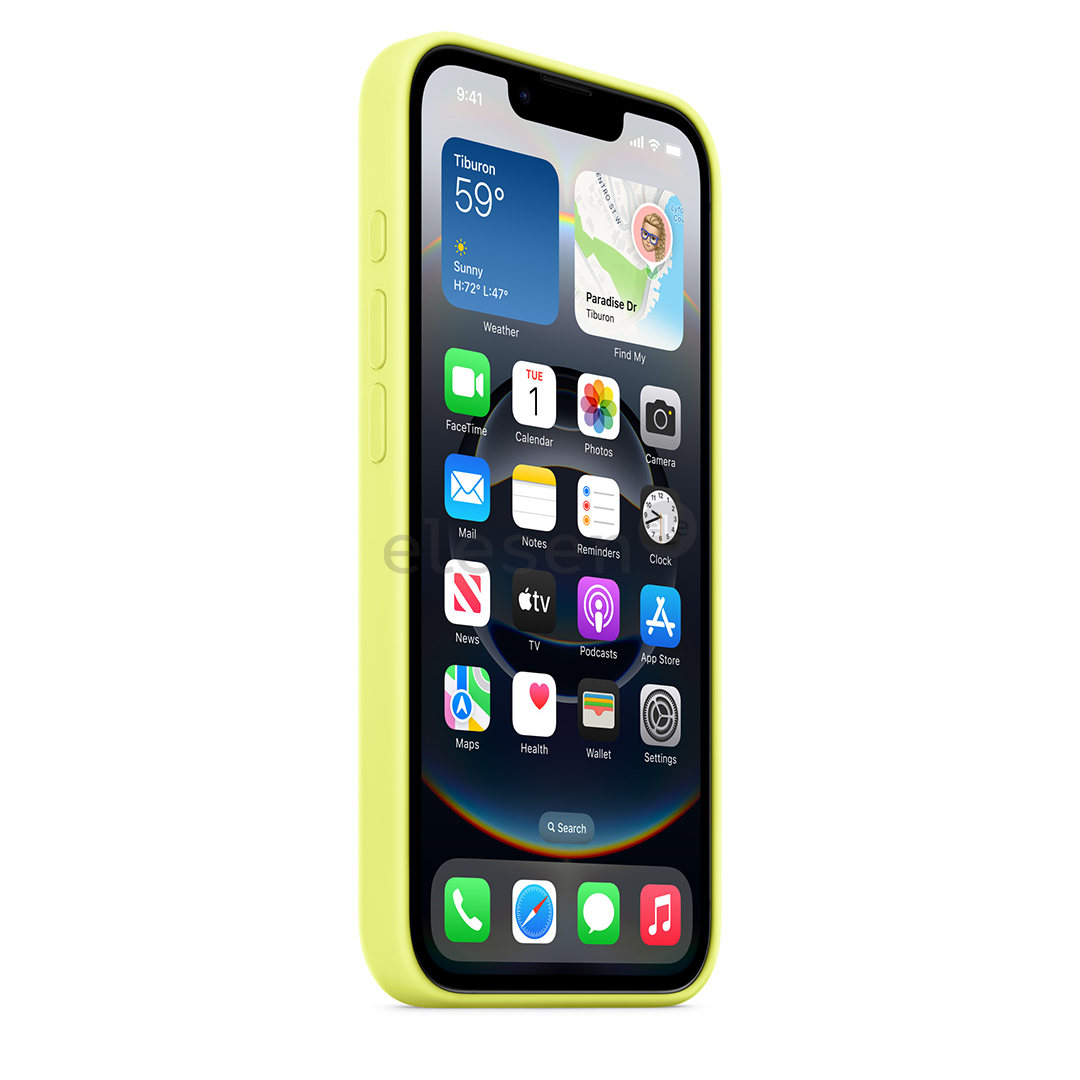 Apple Silicone Case, iPhone 16e, neon yellow - Case