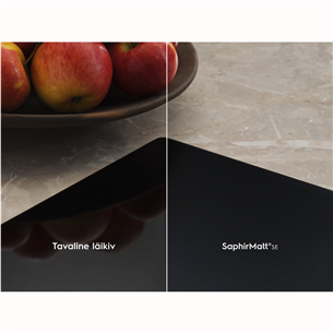 Electrolux 600 SaphirMatt SE® Bridge Hob2Hood, width 80 cm, black - Built-in induction hob