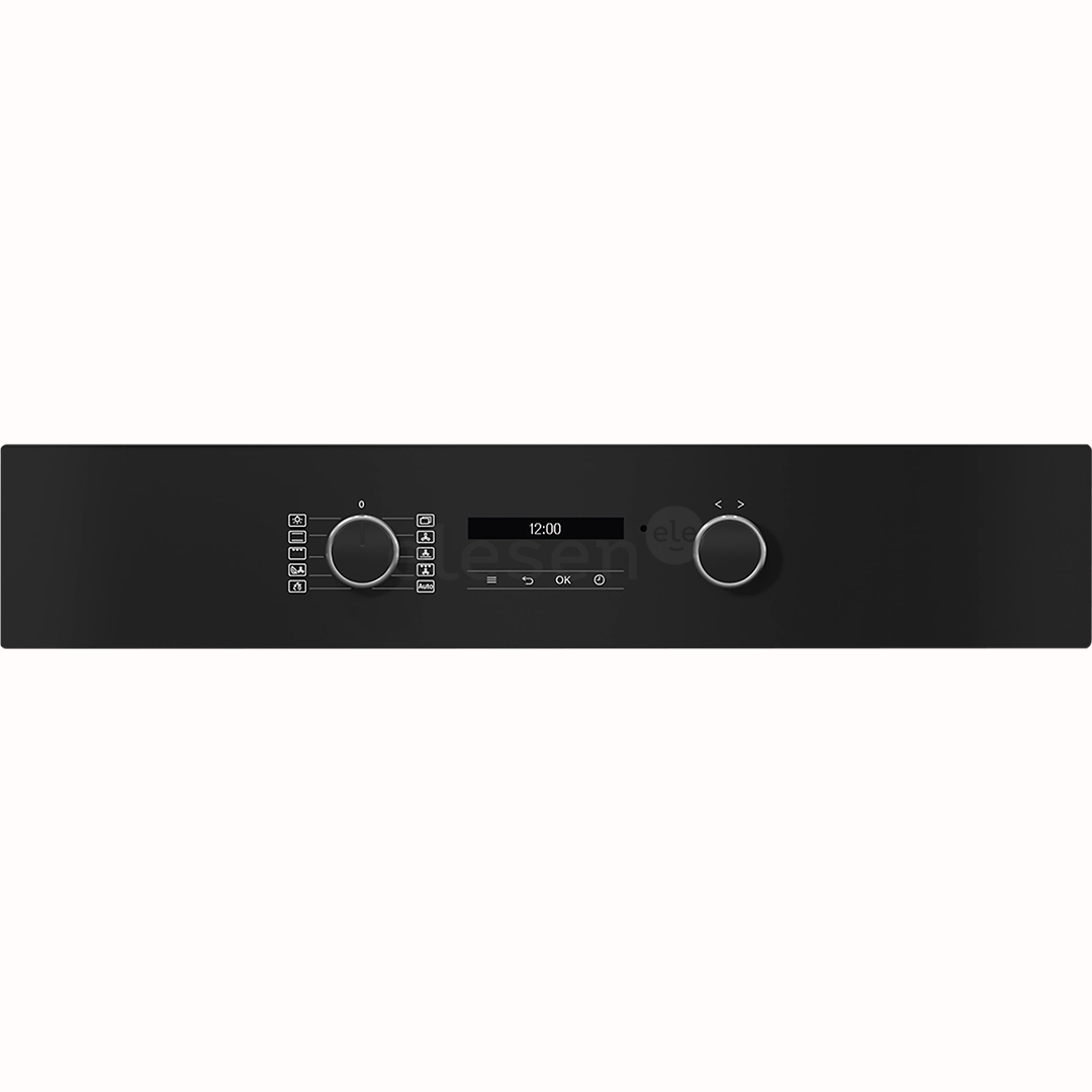 Miele, 76 L, pyrolytic cleaning, black - Built-in oven