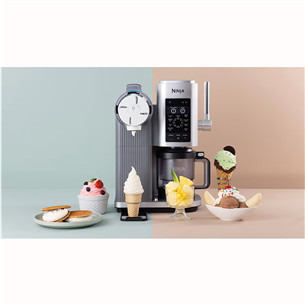 Ninja Swirl by CREAMi 13-in-1, silver - Soft Serve & Ice Cream Maker