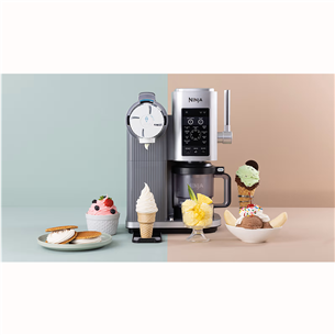 Ninja Swirl by CREAMi 13-in-1, silver - Soft Serve & Ice Cream Maker