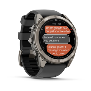 Garmin Fenix 8 Pro, 51 mm, titano, pilkas - Sportinis laikrodis