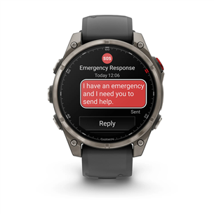 Garmin Fenix 8 Pro, 47 mm, titano, pilkas/juodas - Sportinis laikrodis