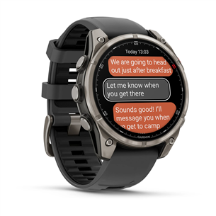Garmin Fenix 8 Pro, 47 mm, titano, pilkas/juodas - Sportinis laikrodis