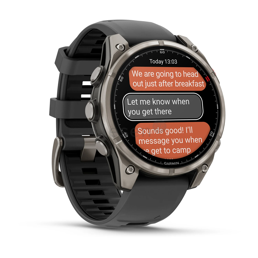 Garmin Fenix 8 Pro, 47 mm, titano, pilkas/juodas - Sportinis laikrodis