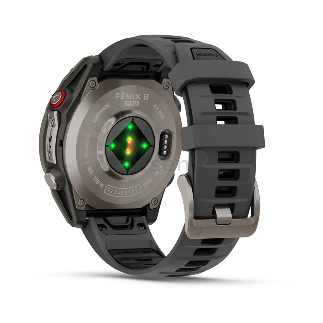 Garmin Fenix 8 Pro, 47 mm, titano, pilkas/juodas - Sportinis laikrodis