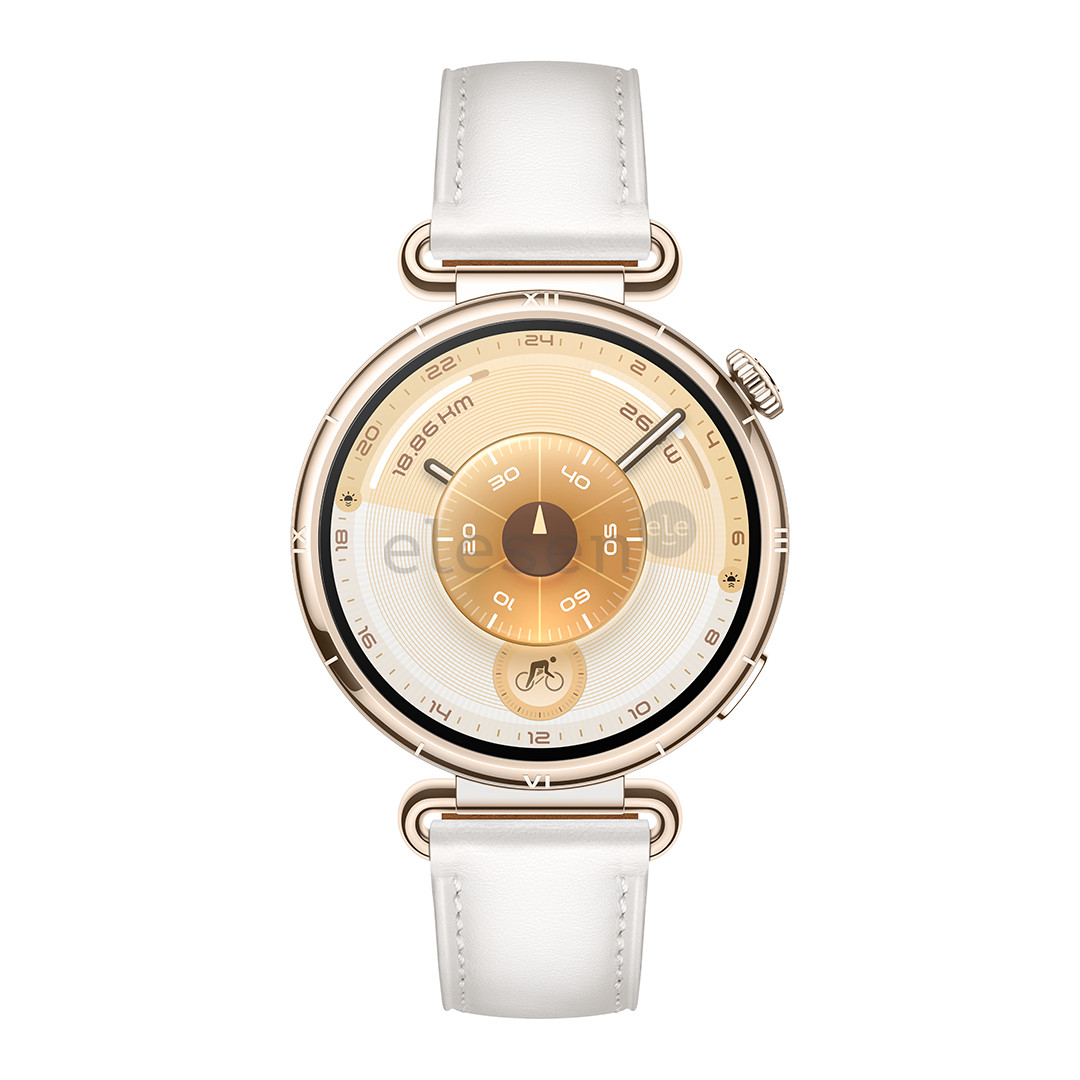 Huawei Watch GT6, 41 mm, leather band, gold / white - Smart watch