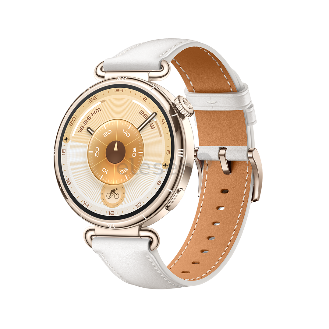 Huawei Watch GT6, 41 mm, leather band, gold / white - Smart watch