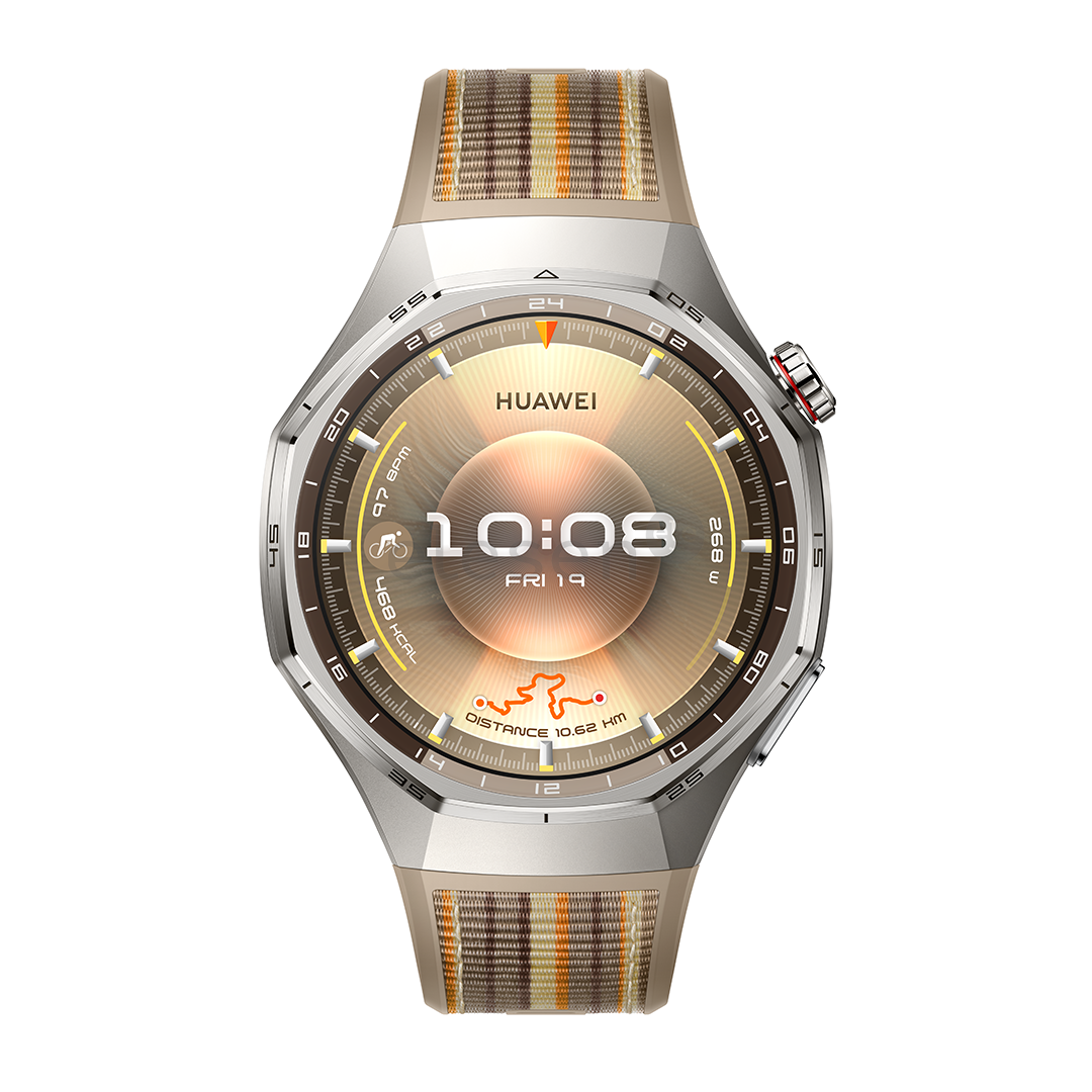Huawei Watch GT6 Pro, 46 mm, titanium, woven strap, stainless / brown - Smart watch