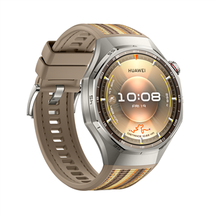 Huawei Watch GT6 Pro, 46 mm, titanium, woven strap, stainless / brown - Smart watch