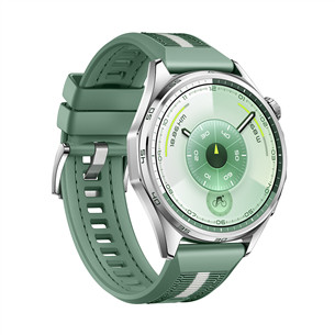 Huawei Watch GT6, 46 mm, woven strap, stainless / green - Smart watch