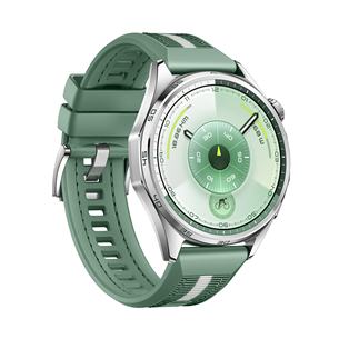 Huawei Watch GT6, 46 mm, woven strap, stainless / green - Smart watch