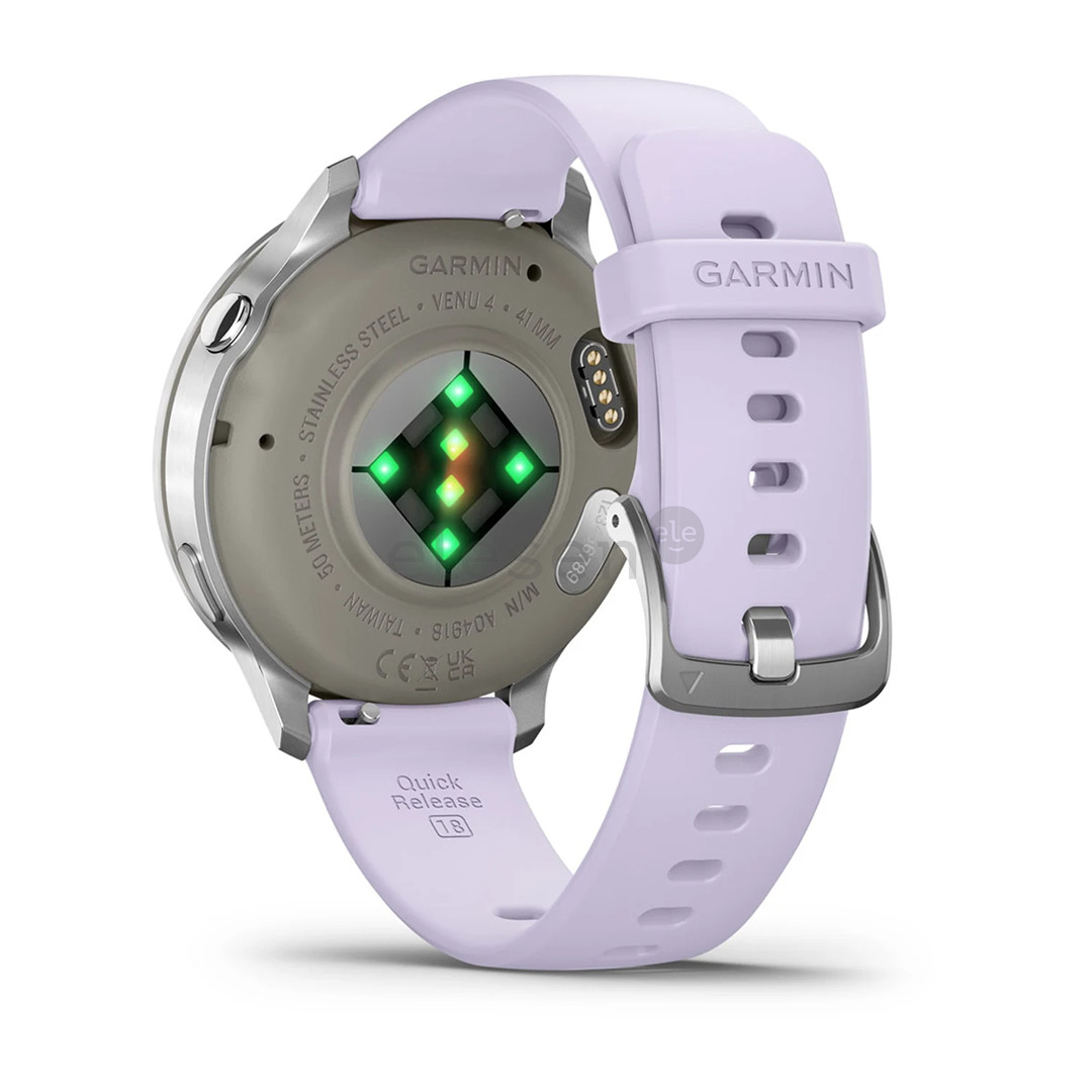 Garmin Venu 4, 41 mm, sidabro spalvos/violetinis - Sportinis laikrodis