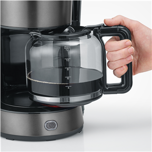 Severin, 1000 W, 1.25 L, dark grey - Filter coffee machine
