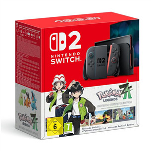 Nintendo Switch 2 Pokemon Legends: Z-A Bundle, juodas - Žaidimų konsolės komplektas 045496337254