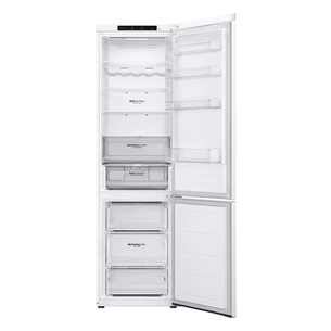 LG, NoFrost, 387 L, aukštis 203 cm, baltas - Šaldytuvas