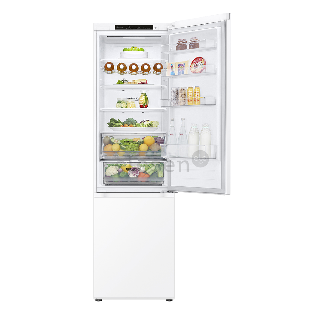 LG, NoFrost, 387 L, aukštis 203 cm, baltas - Šaldytuvas