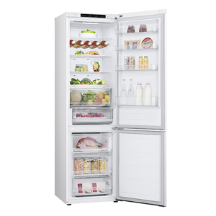 LG, NoFrost, 387 L, aukštis 203 cm, baltas - Šaldytuvas