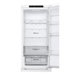 LG, NoFrost, 387 L, aukštis 203 cm, baltas - Šaldytuvas