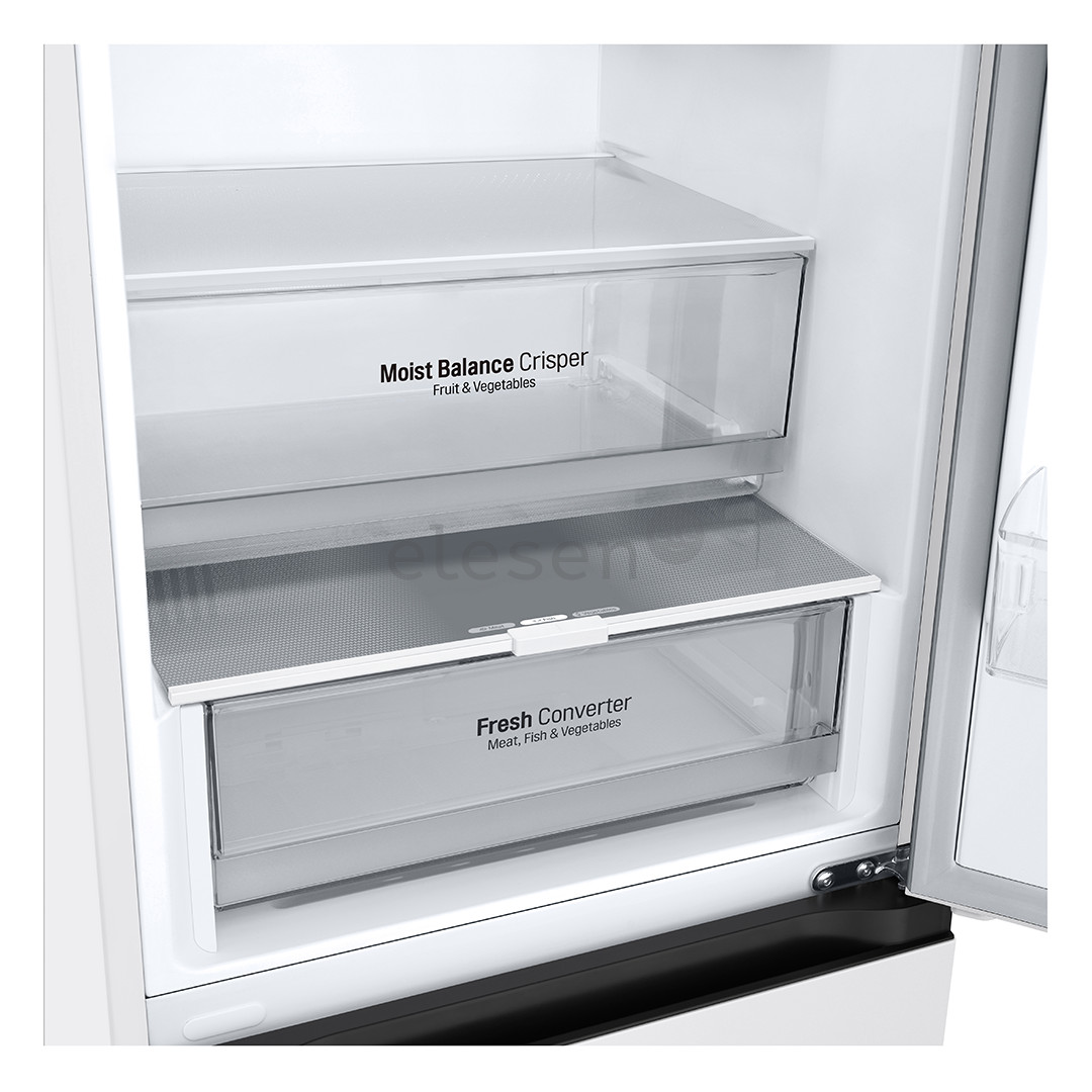 LG, NoFrost, 387 L, aukštis 203 cm, baltas - Šaldytuvas