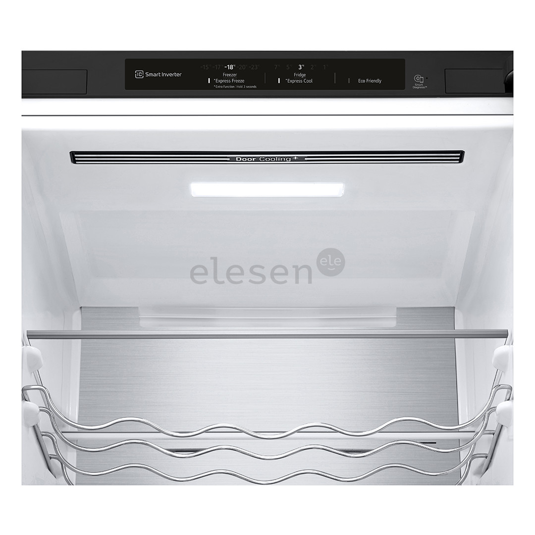 LG, NoFrost, 387 L, aukštis 203 cm, juodas - Šaldytuvas