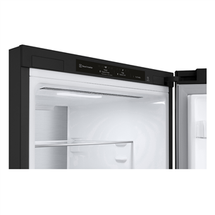 LG, NoFrost, 387 л, высота 203 см, черный - Холодильник