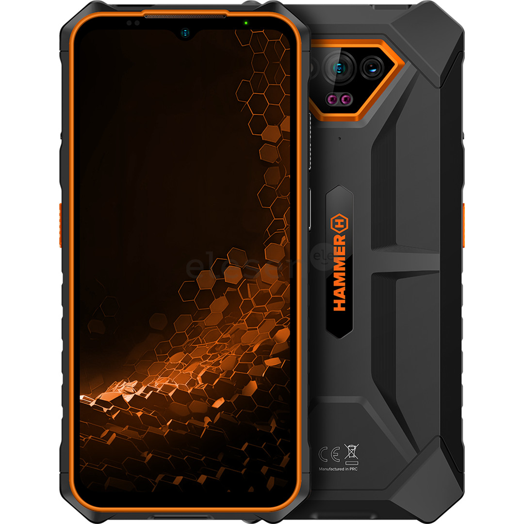 HAMMER Iron V, 6GB, 64GB, oranžinis - Išmanusis telefonas