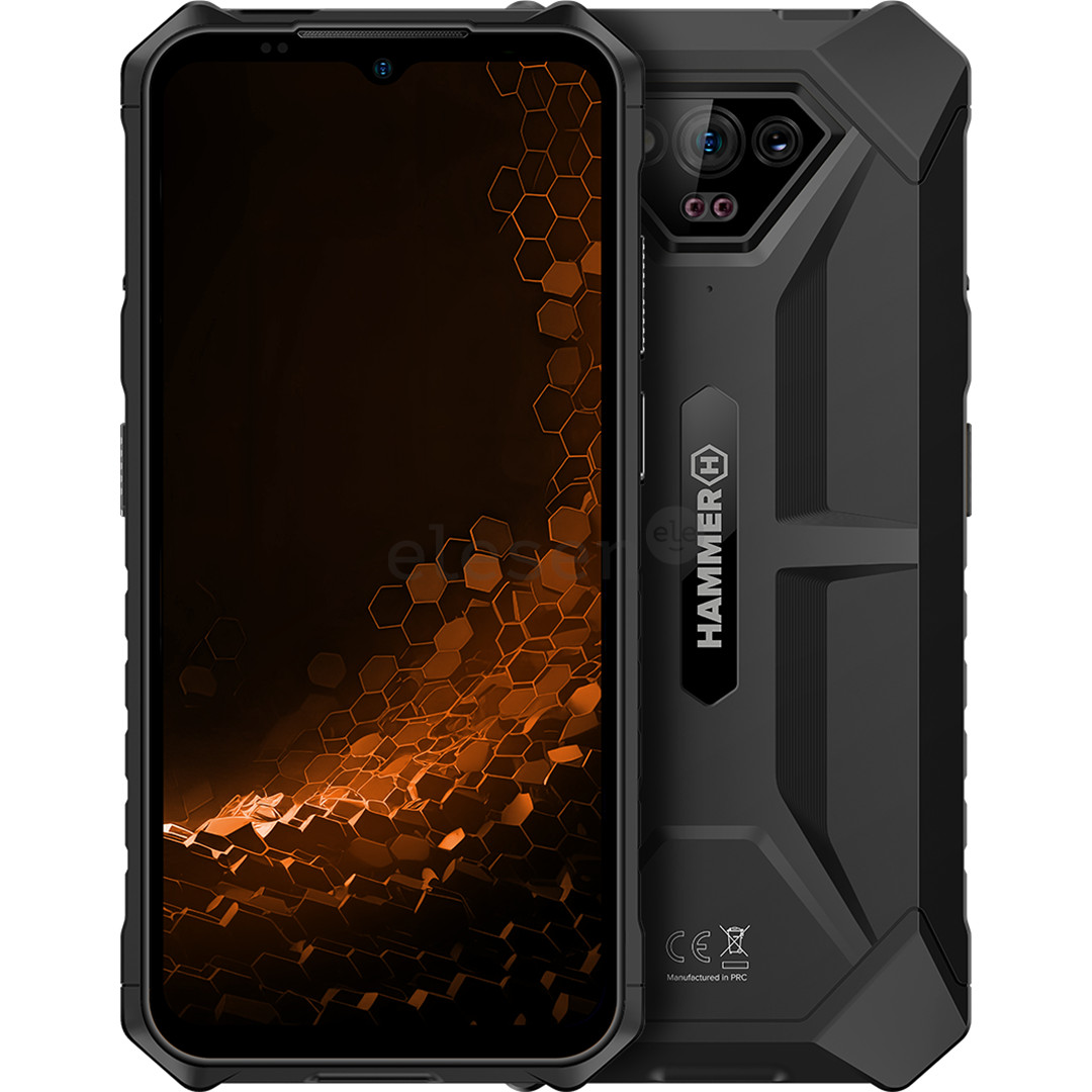 HAMMER Iron V, 6GB, 64GB, juodas - Išmanusis telefonas