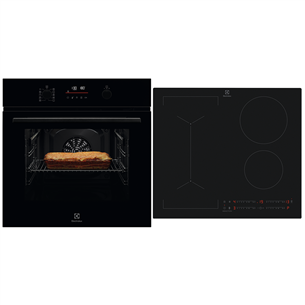 Electrolux, 65 L, black - Built-in oven + induction hob EOF6P76BZ+CIV63443CT
