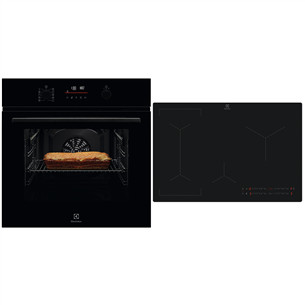 Electrolux, 65 L, black - Built-in oven + induction hob EOF6P76BZ+EIV83443CT