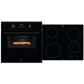 Electrolux, 65 L, black - Built-in oven + induction hob