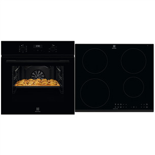 Electrolux, 65 L, black - Built-in oven + induction hob EOD5H70BZ+CIR60430
