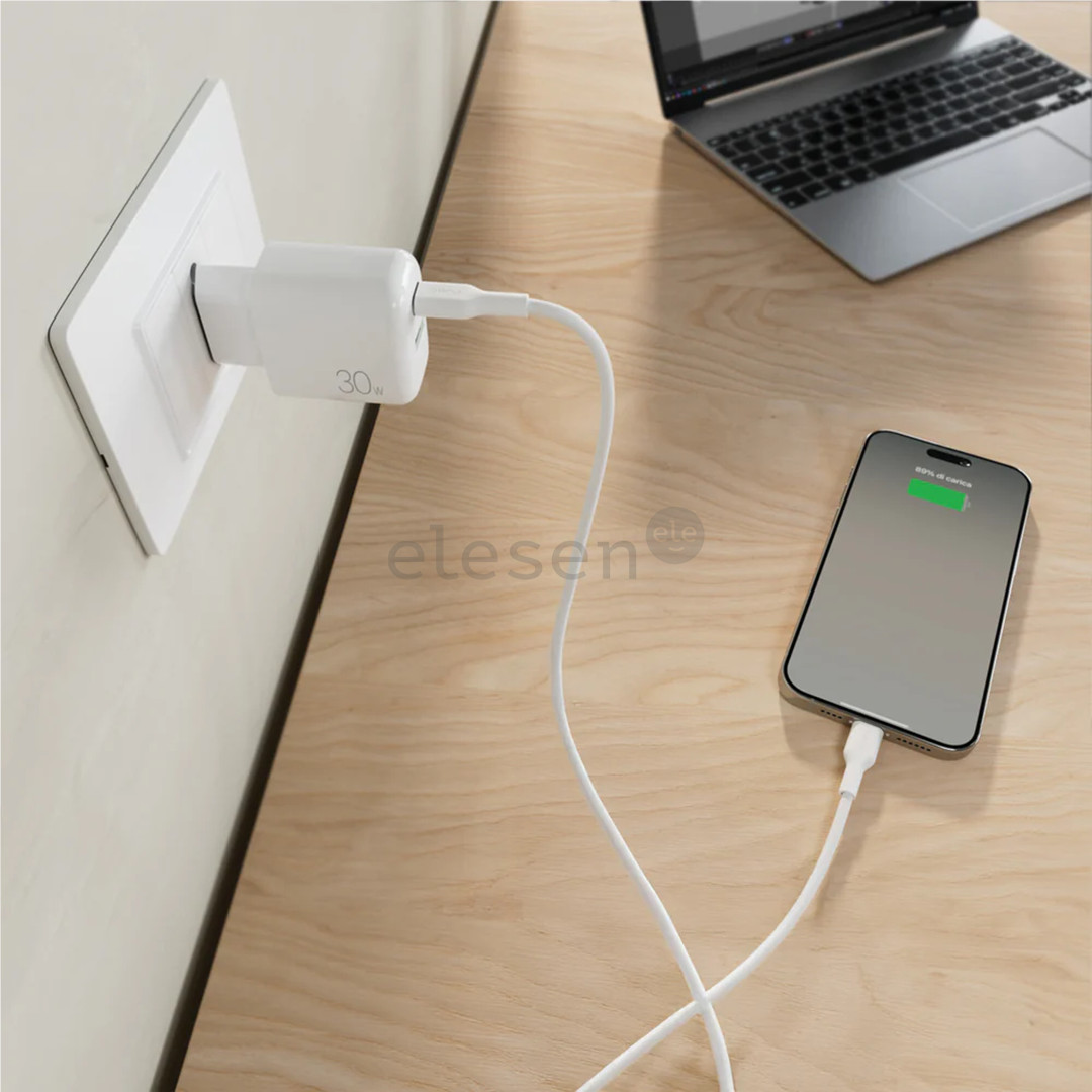 Puro Pro Lite Charger + кабель USB-C, 30 Вт, белый - Зарядное устройство