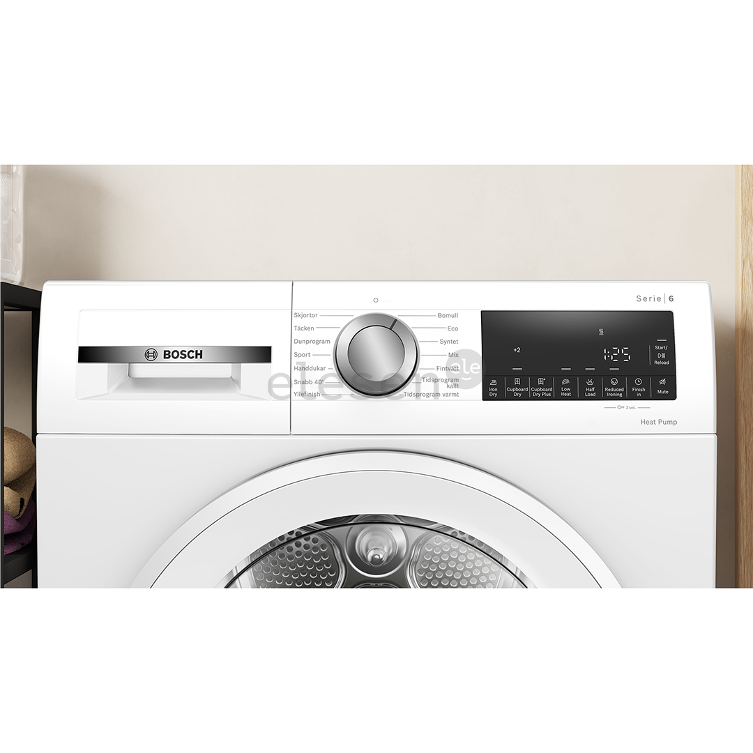 Bosch, Series 6, 9 кг, глубина 61,3 см - Сушильная машина