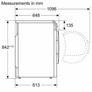 Bosch, Series 6, 9 кг, глубина 61,3 см - Сушильная машина