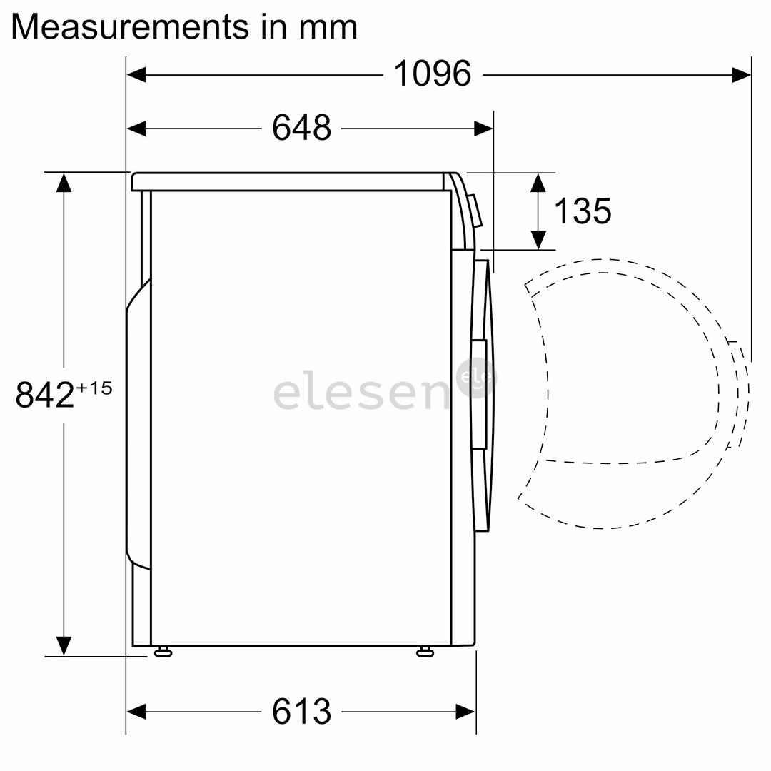 Bosch, Series 6, 9 кг, глубина 61,3 см - Сушильная машина
