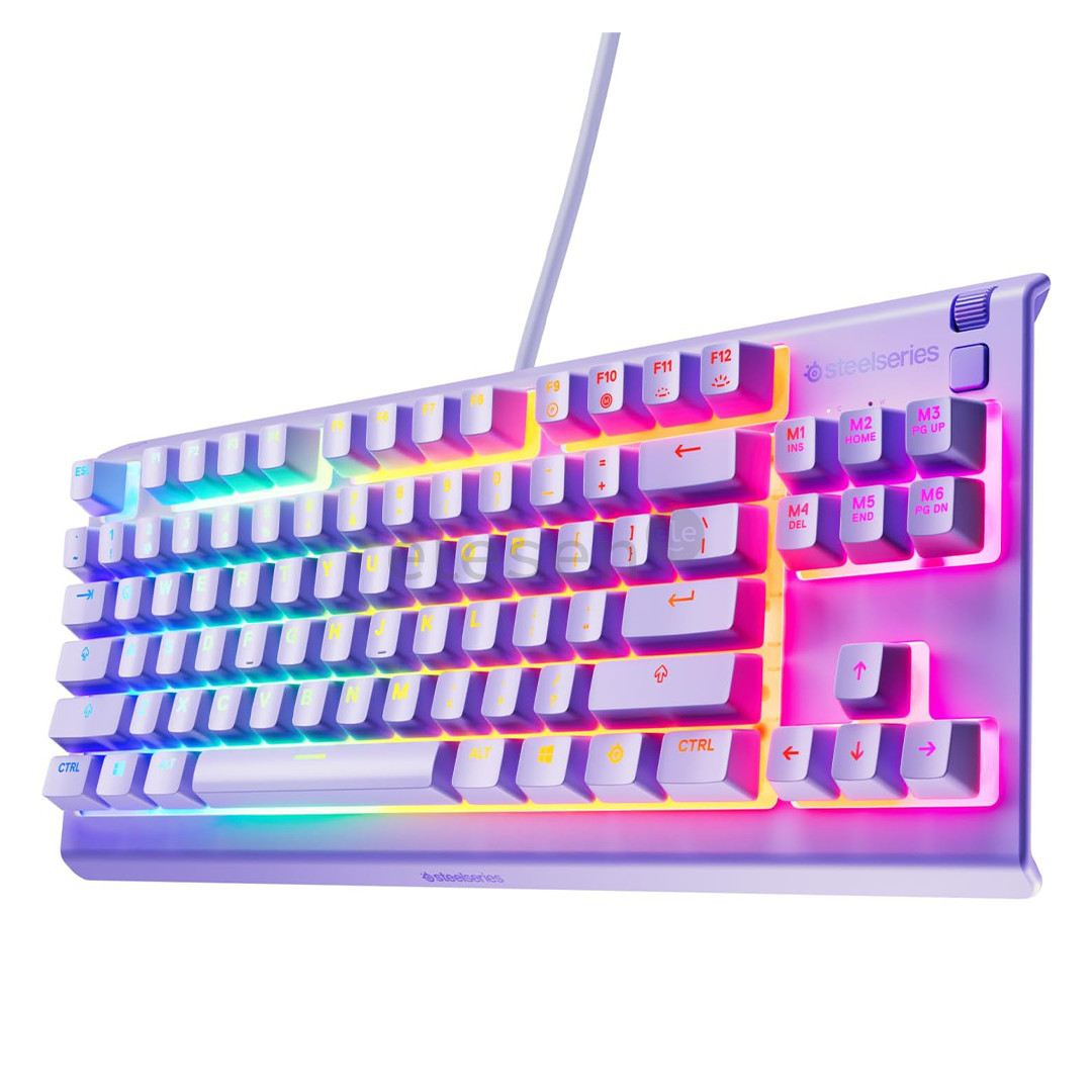 SteelSeries Apex 3 TKL, SWE, violetinė - Klaviatūra