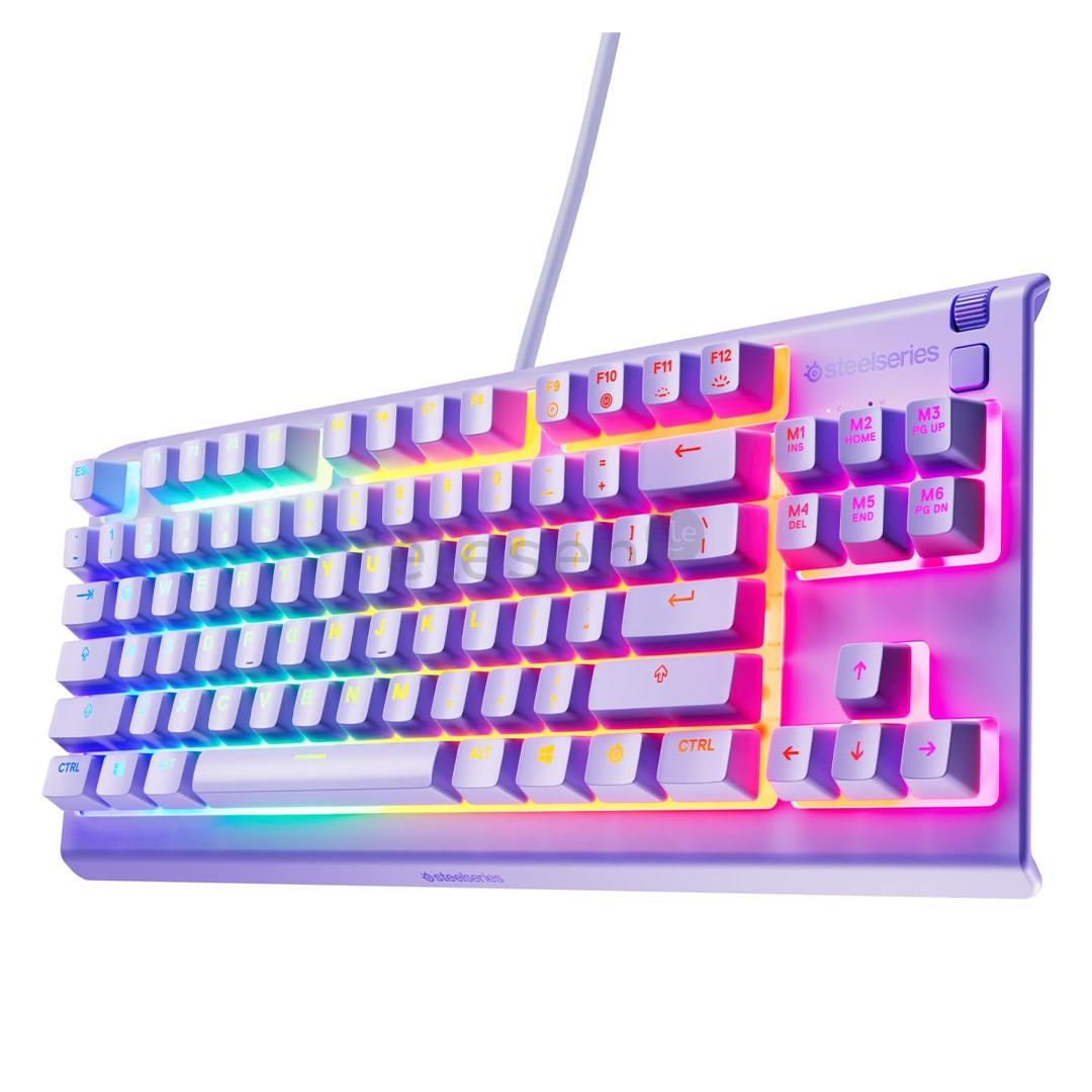 SteelSeries Apex 3 TKL, US, violetinė - Klaviatūra