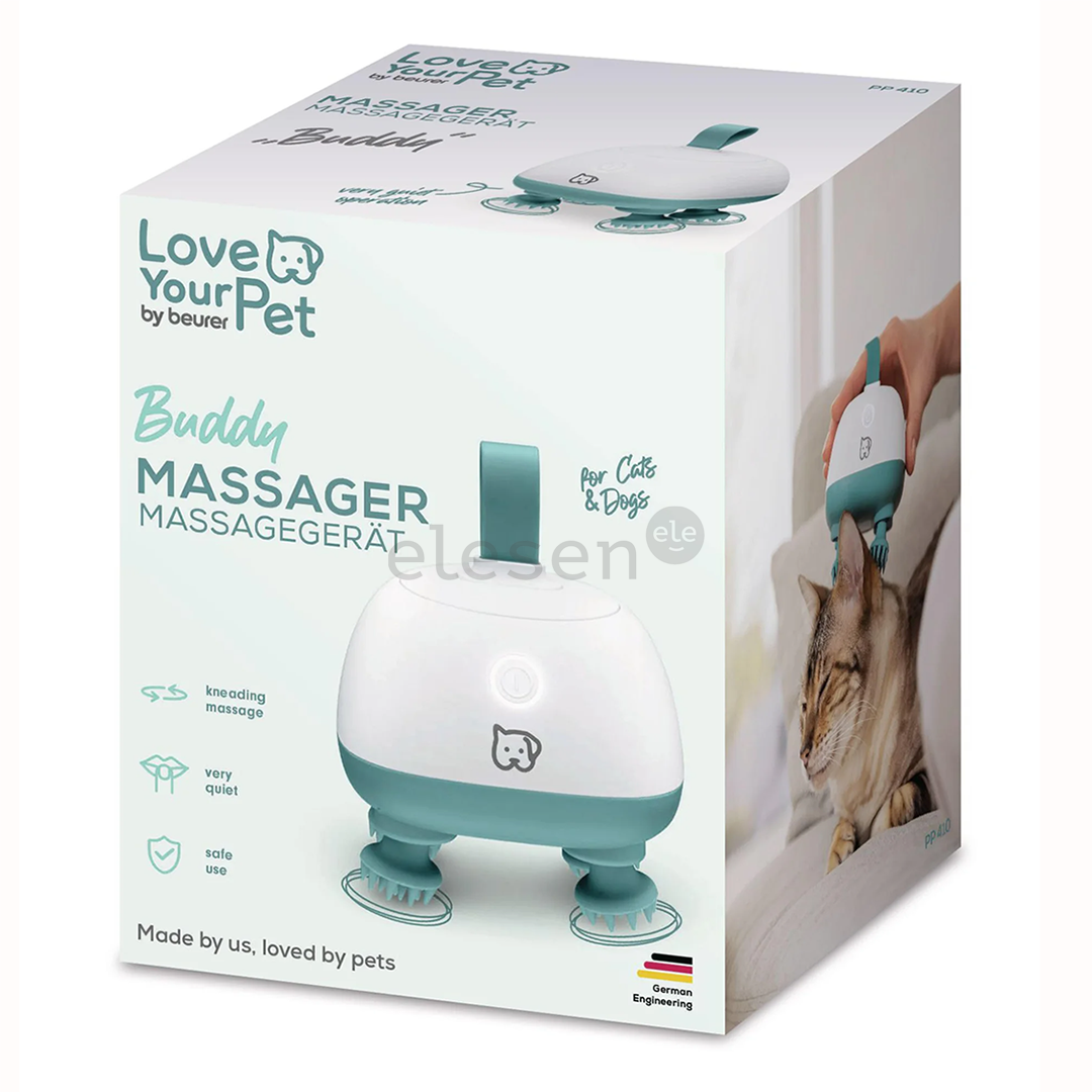 Beurer PP 410 „Buddy“, baltas/žalias - Gyvūnų masažuoklis
