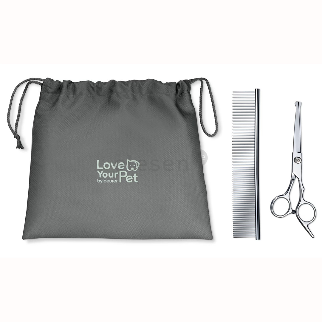 Beurer PP 110 „Fluffy“, balta - Gyvūnų plaukų kirpimo mašinėlė